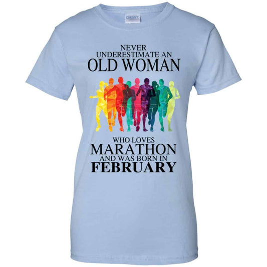 
	An Old Woman Who Loves Marathon And Was Born In February T-Shirts, Hoodie, Tank