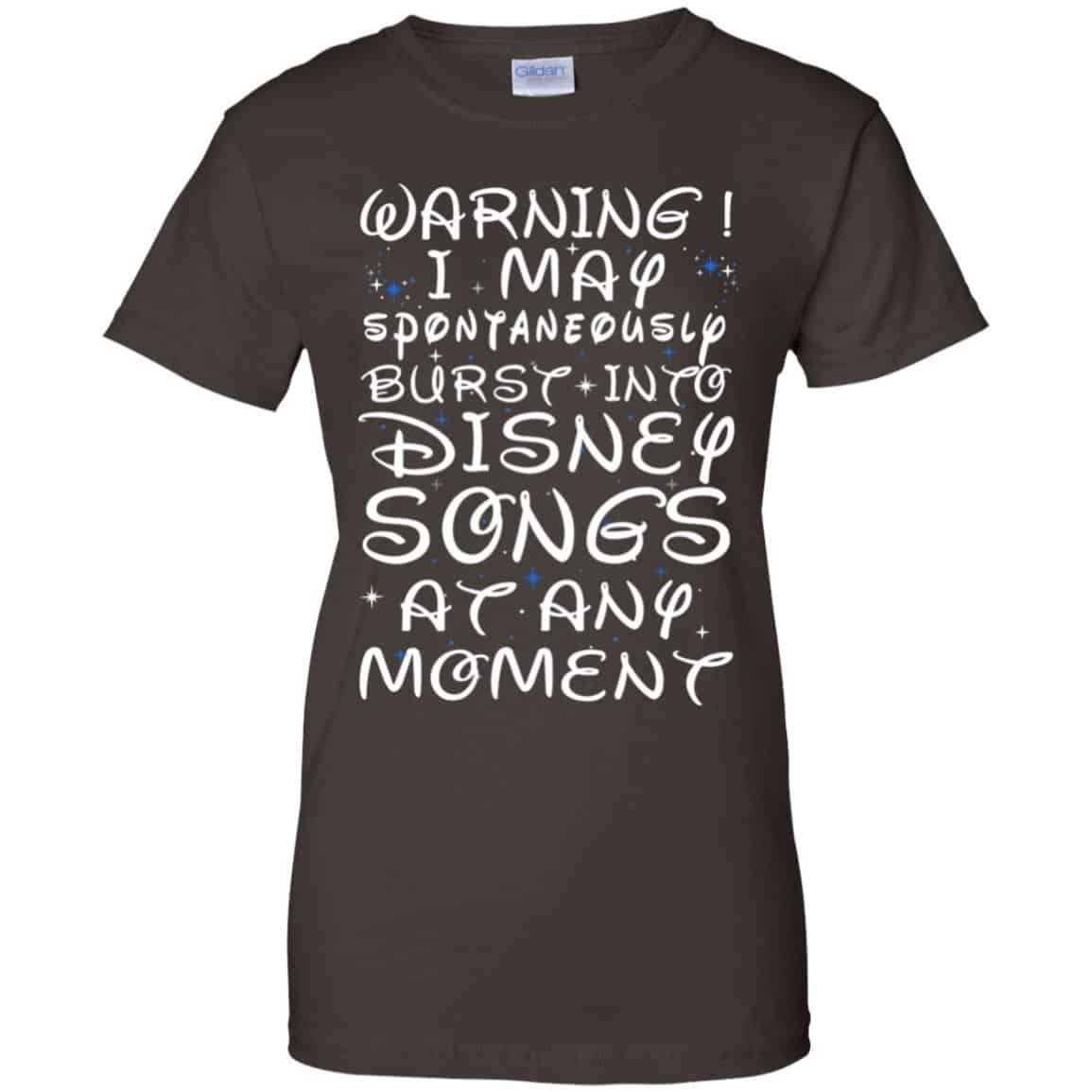 Warning I May Spontaneously Burst Into Disney Songs At Any Moment T-Shirts, Hoodie, Tank