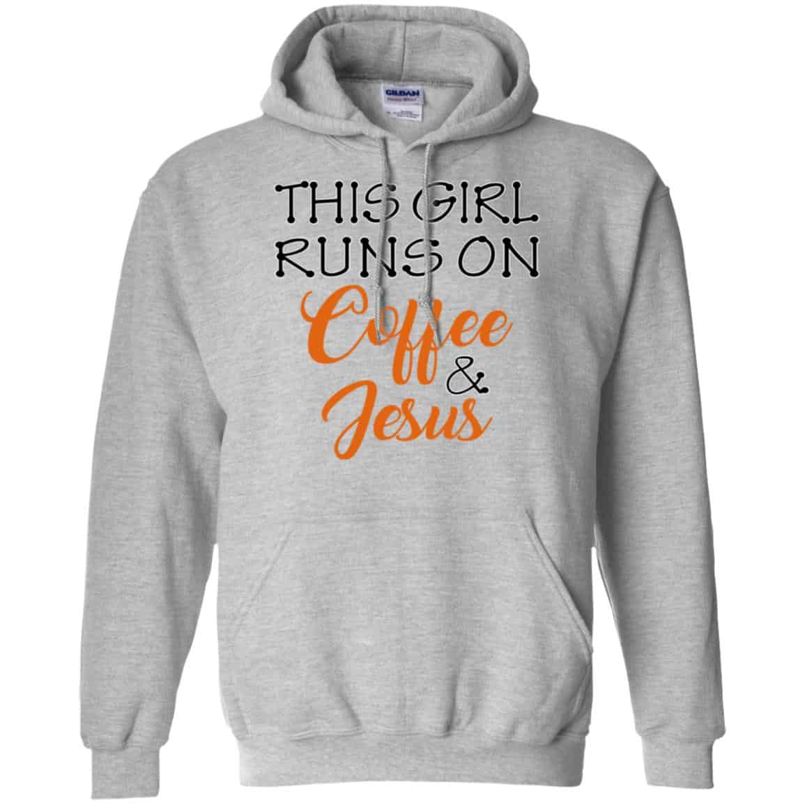 This Girl Runs On Coffee & Jesus Shirt, Hoodie, Tank