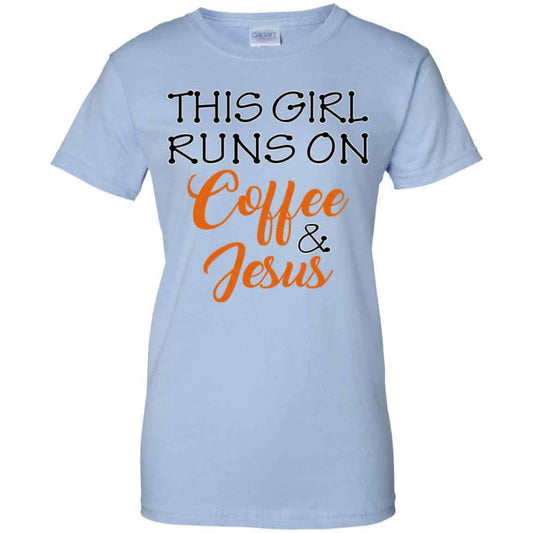 
	This Girl Runs On Coffee & Jesus Shirt, Hoodie, Tank