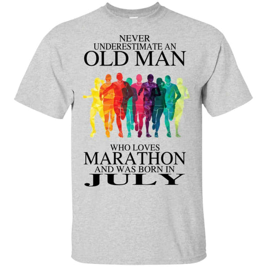 An Old Man Who Loves Marathon And Was Born In July T-Shirts, Hoodie, Tank