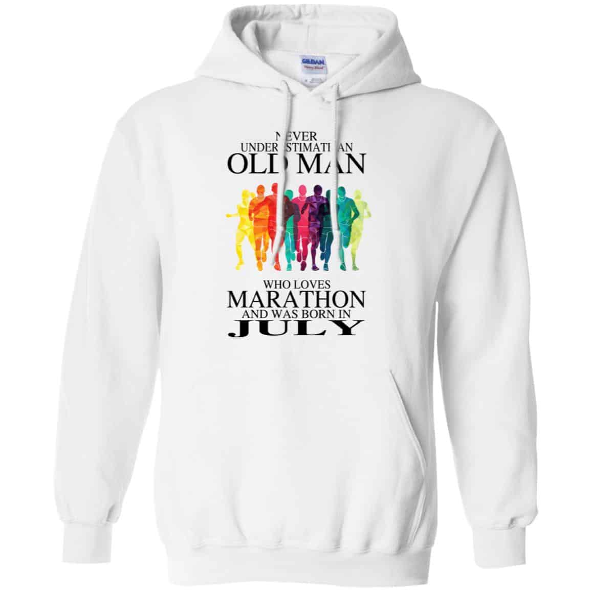 An Old Man Who Loves Marathon And Was Born In July T-Shirts, Hoodie, Tank