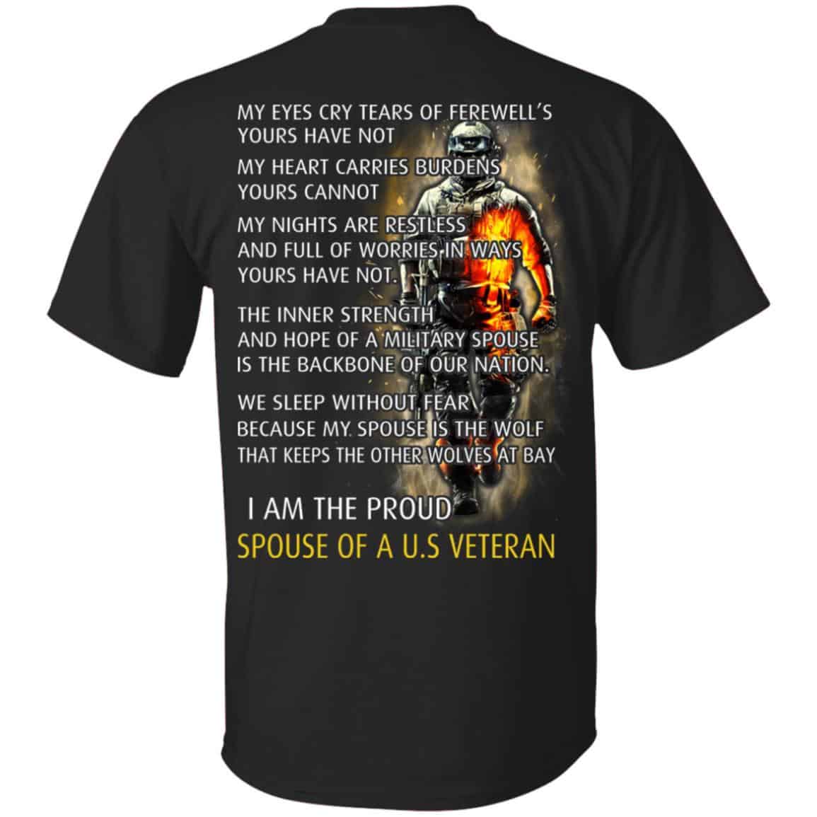 I Am The Proud Spouse Of A U.S Veteran T-Shirts, Hoodie, Tank