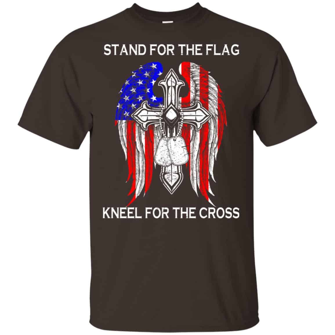 Veteran: Stand For The Flag Kneels For The Cross T-Shirts, Hoodie, Tank