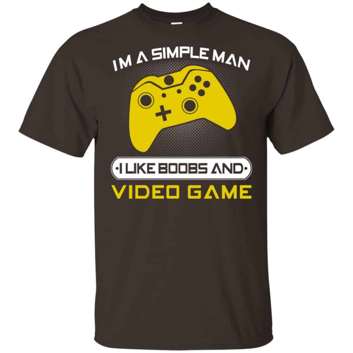 I’m A Simple Man I Like Boobs And Video Game T-Shirts, Hoodie, Tank