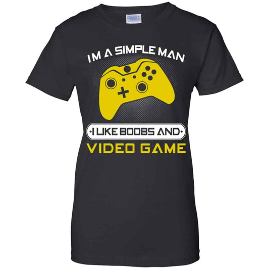 
	I’m A Simple Man I Like Boobs And Video Game T-Shirts, Hoodie, Tank
