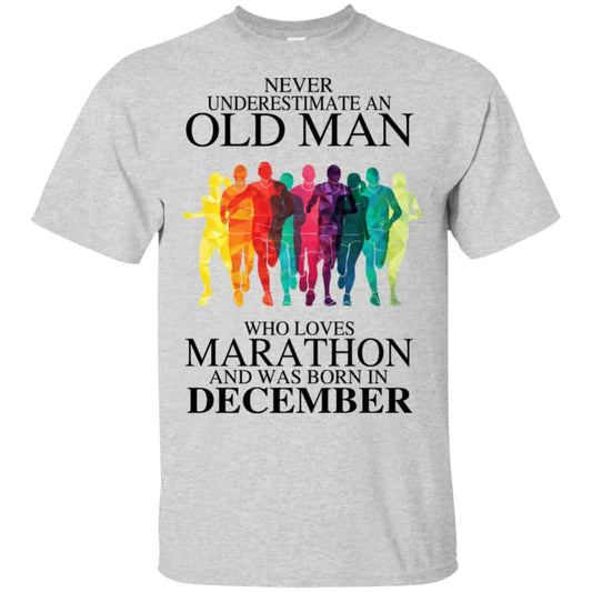 An Old Man Who Loves Marathon And Was Born In December T-Shirts, Hoodie, Tank