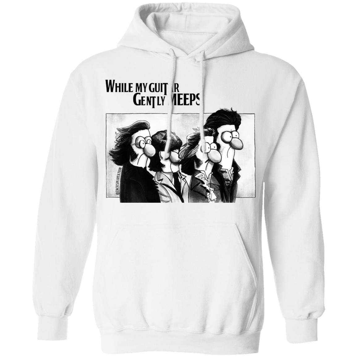 While My Guitar Gently Meeps Guitar Lovers Shirt, Hoodie, Tank