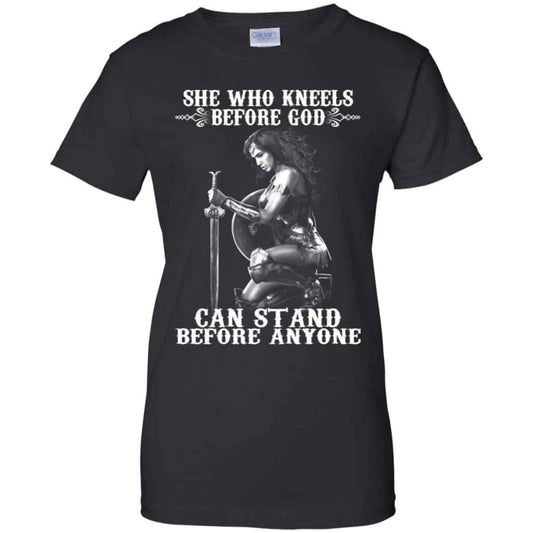 
	She Who Kneels Before God Can Stand Before Anyone Shirt, Hoodie, Tank