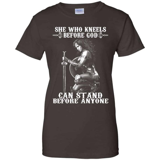 She Who Kneels Before God Can Stand Before Anyone Shirt, Hoodie, Tank