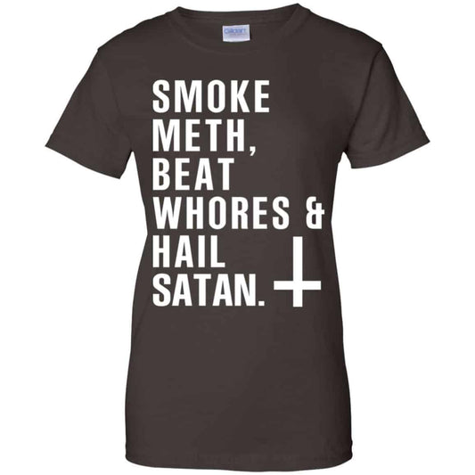 Smoke Meth Beat Whores & Hail Satan T-Shirts, Hoodie, Tank