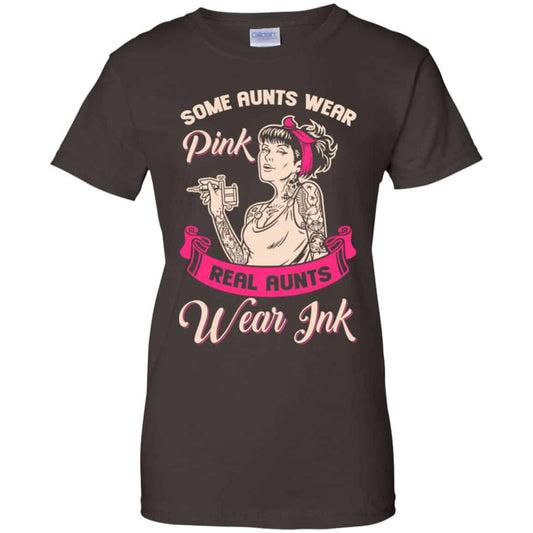 Some Aunts Wear Pink Real Aunts Wear Ink Shirt, Hoodie, Racerback Tank