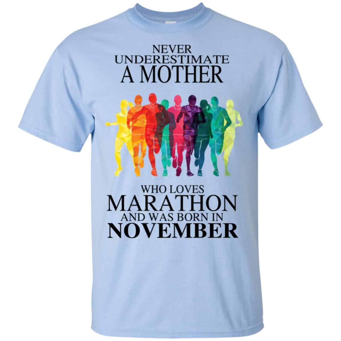 A Mother Who Loves Marathon And Was Born In November T-Shirts, Hoodie, Tank
