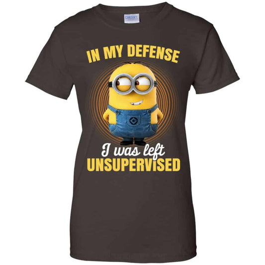 In My Defense I Was Left Unsupervised – Minions Shirt, Hoodie, Tank