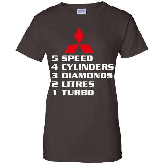 5 Speed 4 Cylinders 3 Diamonds 2 Litres 1 Turbo Mitsubishi Shirt, Hoodie, Tank