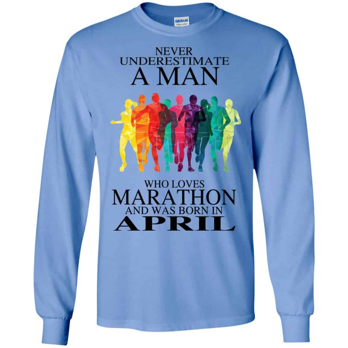 A Man Who Loves Marathon And Was Born In April T-Shirts, Hoodie, Tank