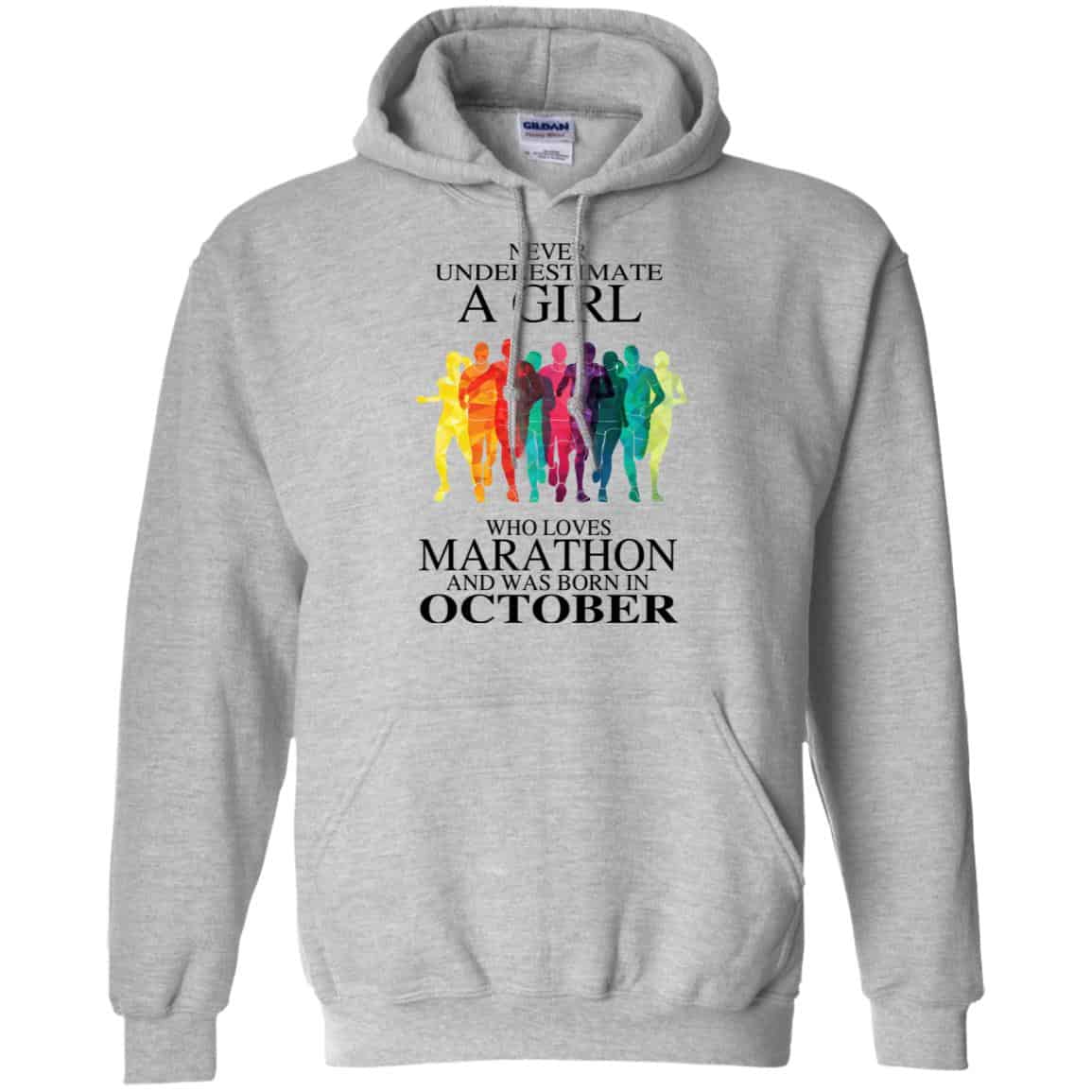 A Girl Who Loves Marathon And Was Born In October T-Shirts, Hoodie, Tank