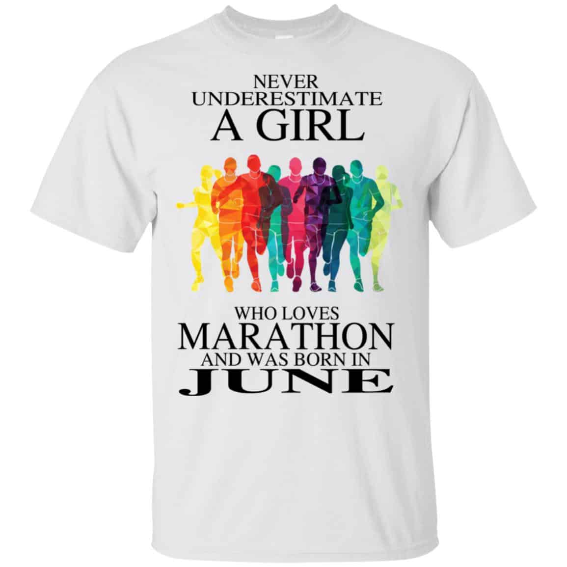 A Girl Who Loves Marathon And Was Born In June T-Shirts, Hoodie, Tank