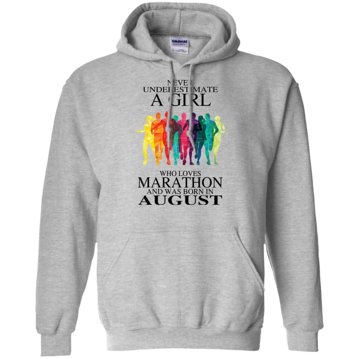 A Girl Who Loves Marathon And Was Born In August T-Shirts, Hoodie, Tank