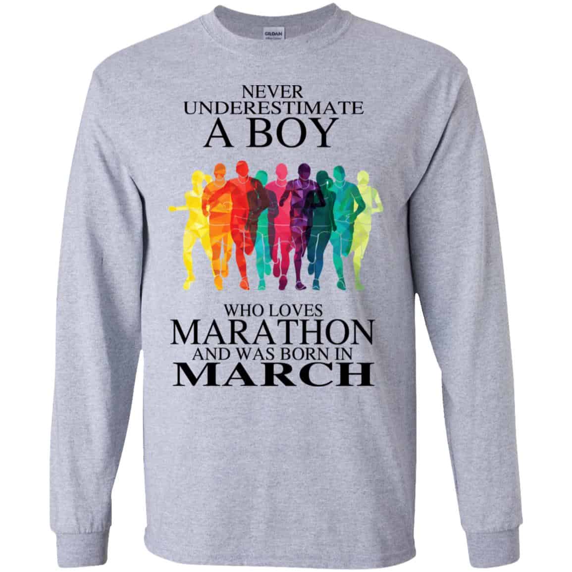 A Boy Who Loves Marathon And Was Born In March T-Shirts, Hoodie, Tank