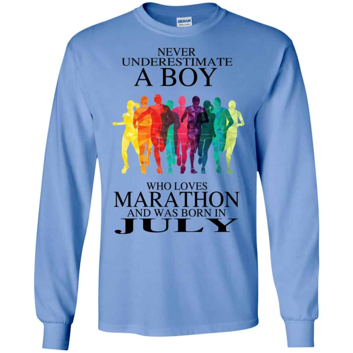 A Boy Who Loves Marathon And Was Born In July T-Shirts, Hoodie, Tank
