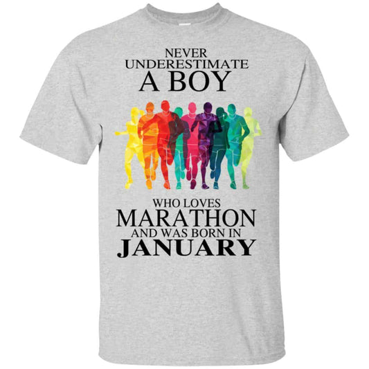 A Boy Who Loves Marathon And Was Born In January T-Shirts, Hoodie, Tank