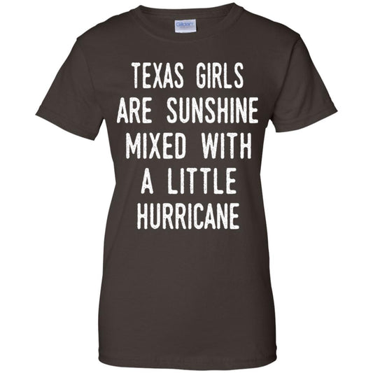 Texas Girls Are Sunshine Mixed With A Little Hurricane T-Shirts, Hoodie, Tank