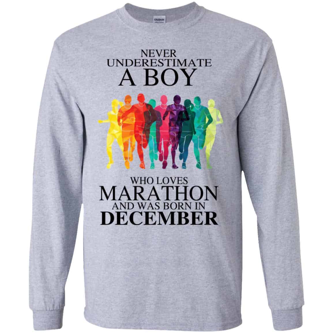 A Boy Who Loves Marathon And Was Born In December T-Shirts, Hoodie, Tank