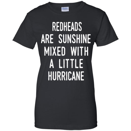
	Redhead Girls Are Sunshine Mixed With A Little Hurricane T-Shirts, Hoodie, Tank