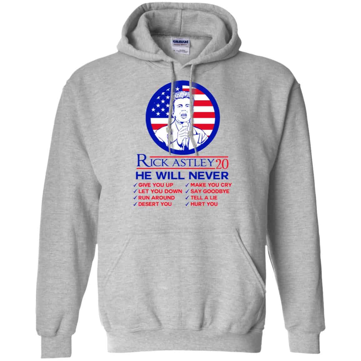 Rick Astley 2020 He Will Never T-Shirts, Hoodie, Tank