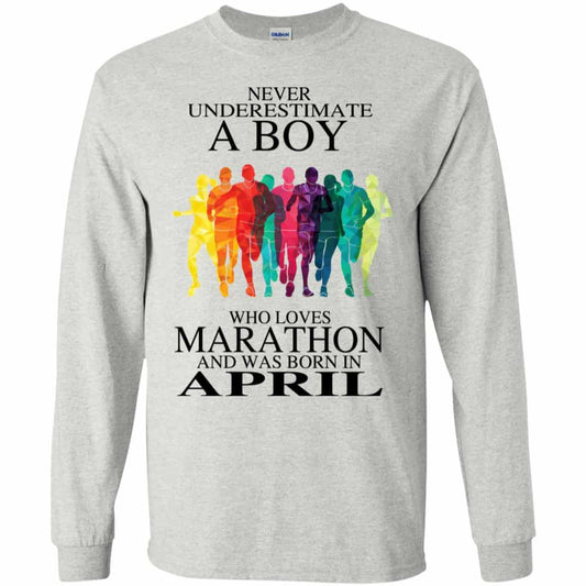 A Boy Who Loves Marathon And Was Born In April T-Shirts, Hoodie, Tank