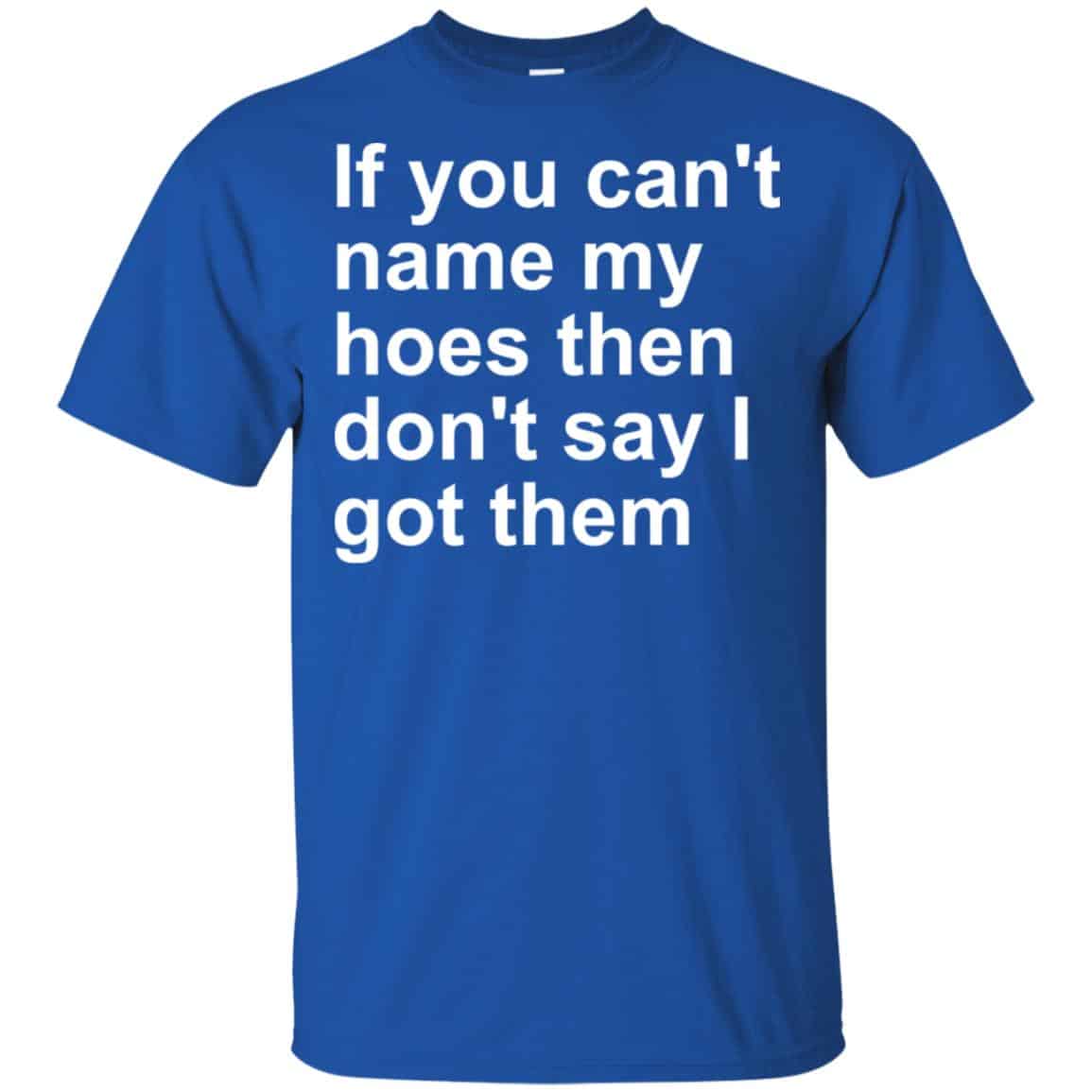 If You Can’t Name My Hoes Then Don’t Say I Got Them Shirt, Hoodie, Tank