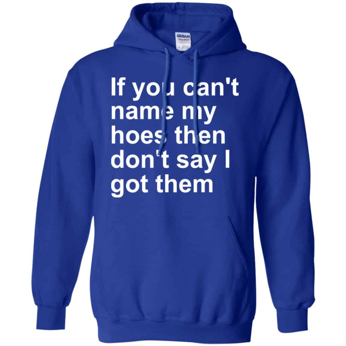 If You Can’t Name My Hoes Then Don’t Say I Got Them Shirt, Hoodie, Tank