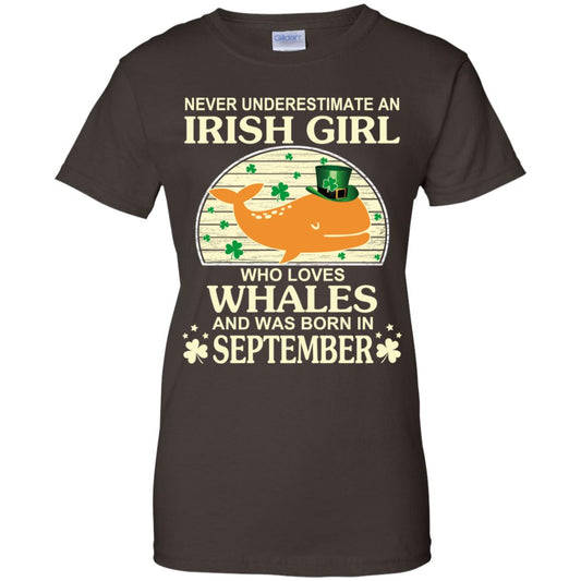 An Irish Girl Who Loves Whales And Was Born In September T-Shirts, Hoodie, Tank