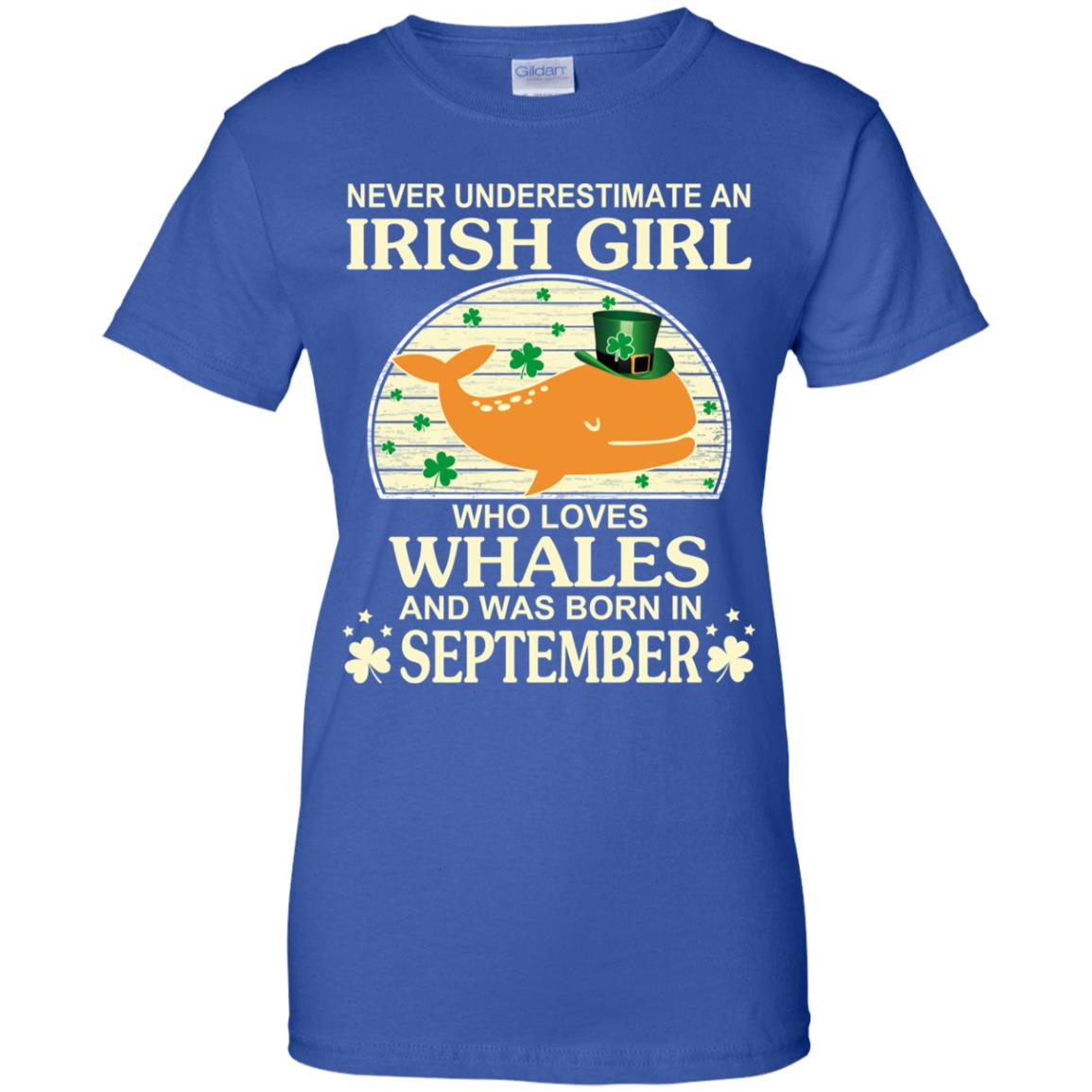 An Irish Girl Who Loves Whales And Was Born In September T-Shirts, Hoodie, Tank