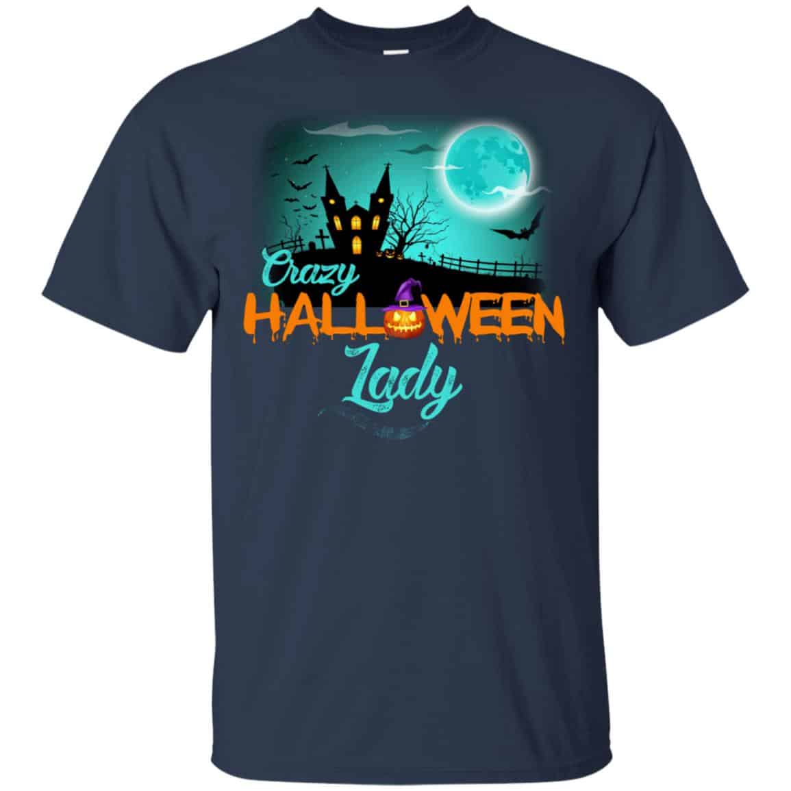 Crazy Halloween Lady Shirt, Hoodie, Racerback