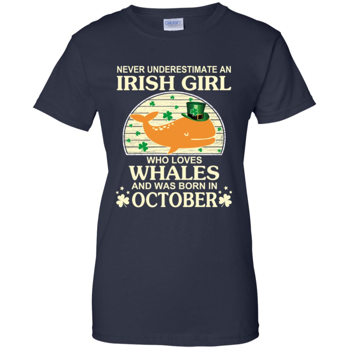 An Irish Girl Who Loves Whales And Was Born In October T-Shirts, Hoodie, Tank