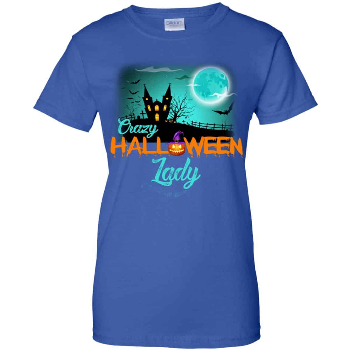 Crazy Halloween Lady Shirt, Hoodie, Racerback