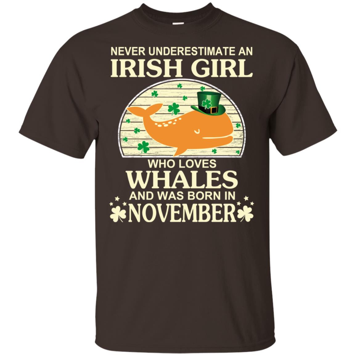 An Irish Girl Who Loves Whales And Was Born In November T-Shirts, Hoodie, Tank