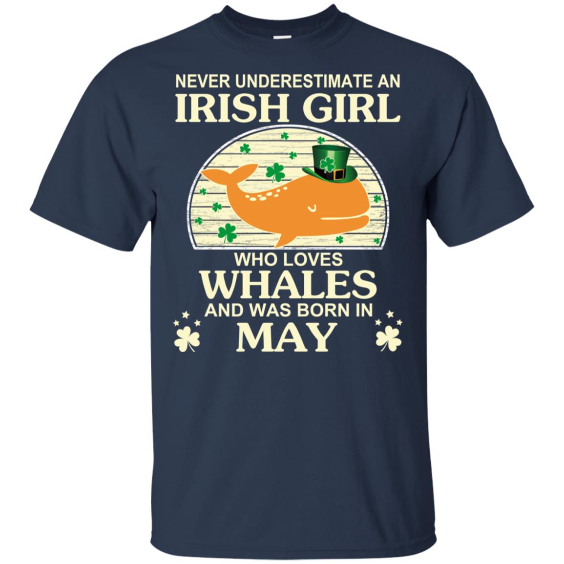 An Irish Girl Who Loves Whales And Was Born In May T-Shirts, Hoodie, Tank