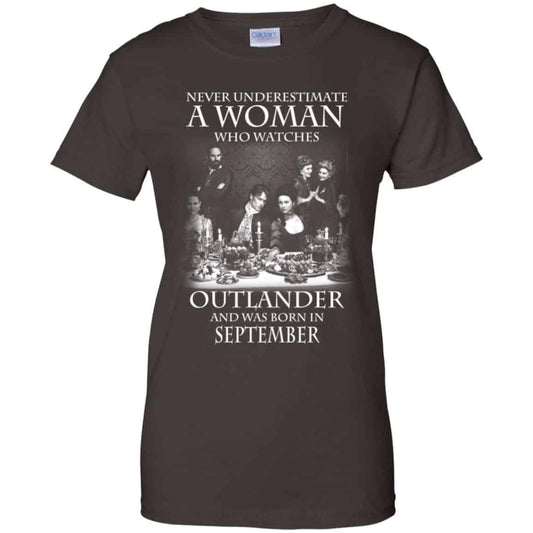 A Woman Who Watches Outlander And Was Born In September T-Shirts, Hoodie, Tank