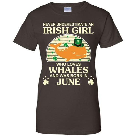 An Irish Girl Who Loves Whales And Was Born In June T-Shirts, Hoodie, Tank