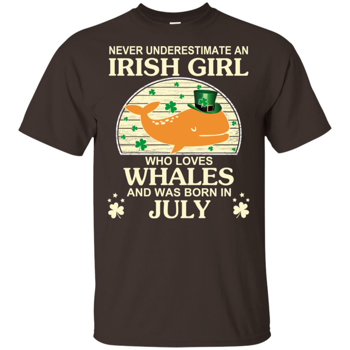 An Irish Girl Who Loves Whales And Was Born In July T-Shirts, Hoodie, Tank