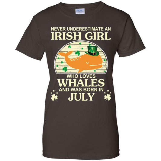 An Irish Girl Who Loves Whales And Was Born In July T-Shirts, Hoodie, Tank