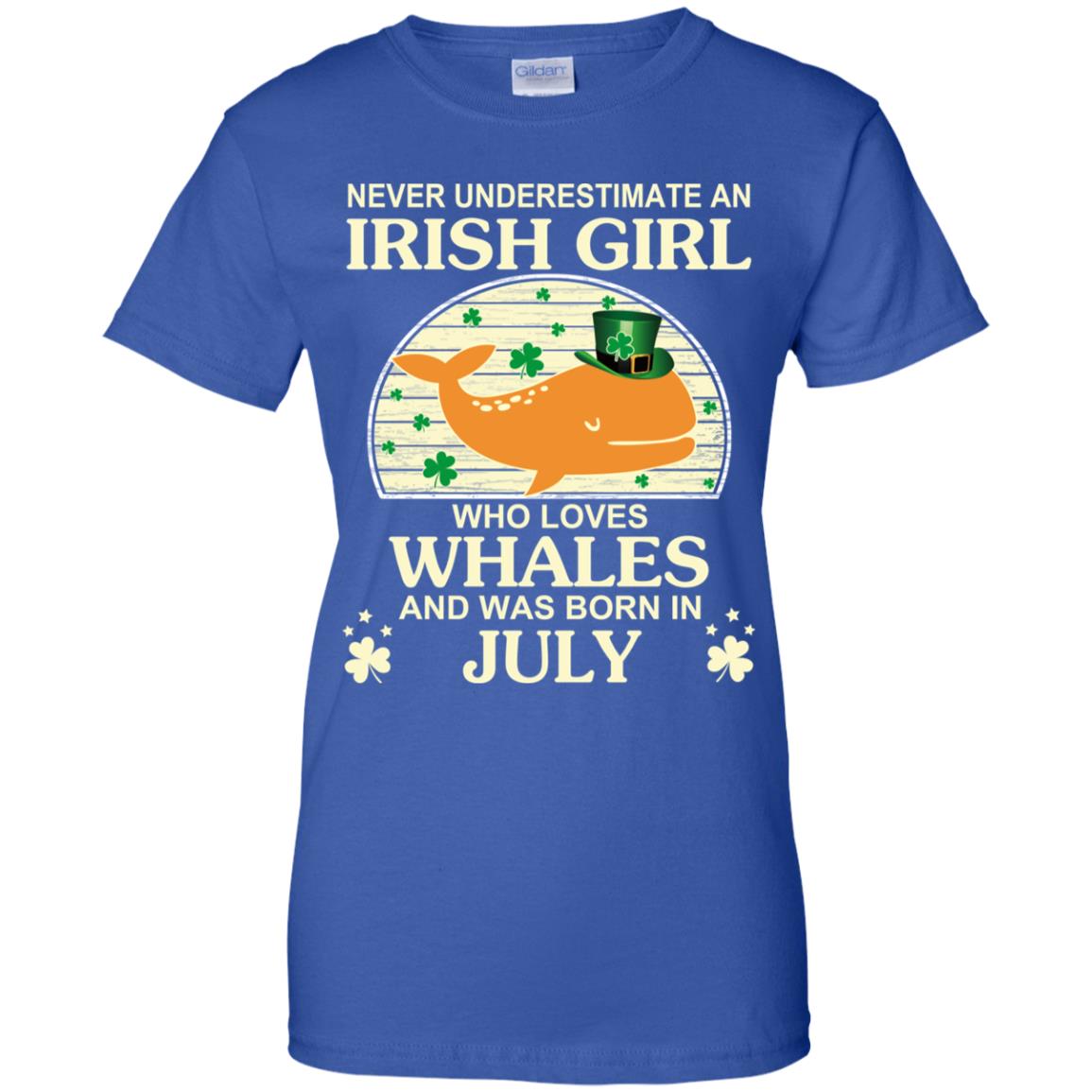 An Irish Girl Who Loves Whales And Was Born In July T-Shirts, Hoodie, Tank