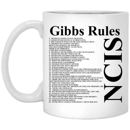 
	NCIS Gibbs Rules Mug