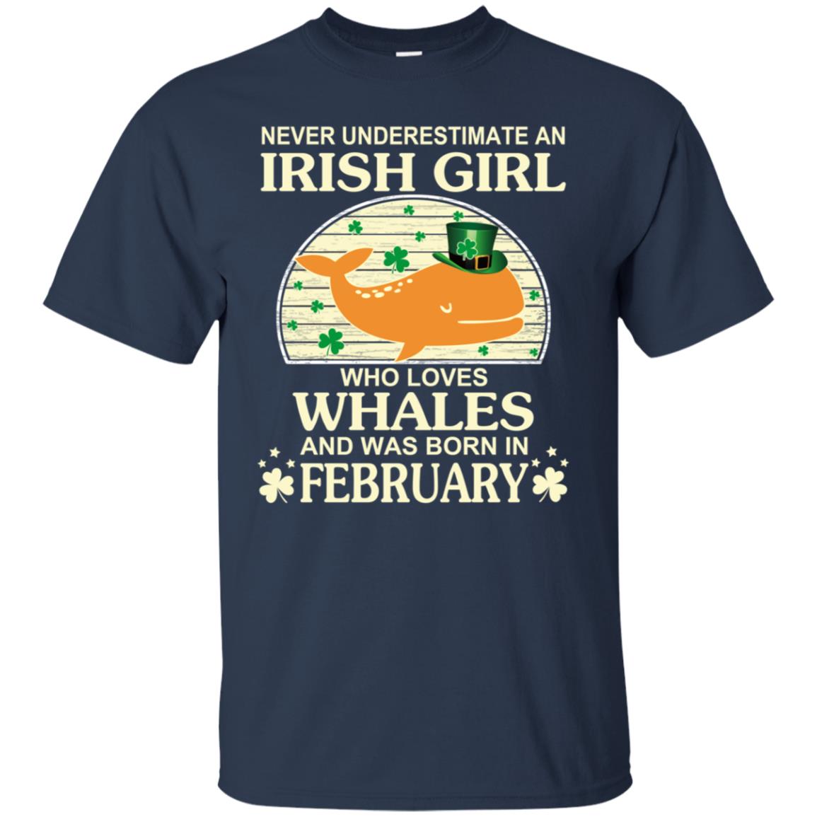 An Irish Girl Who Loves Whales And Was Born In February T-Shirts, Hoodie, Tank