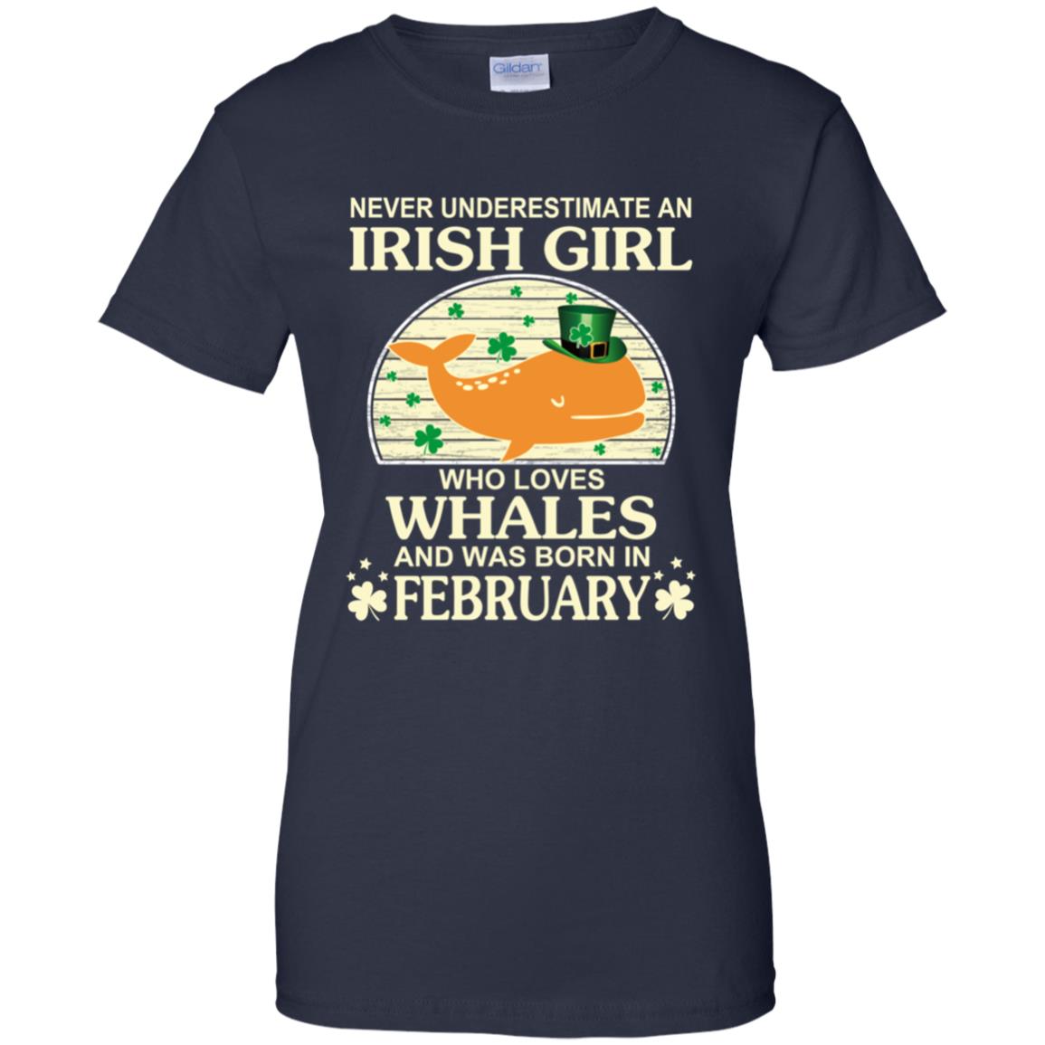 An Irish Girl Who Loves Whales And Was Born In February T-Shirts, Hoodie, Tank