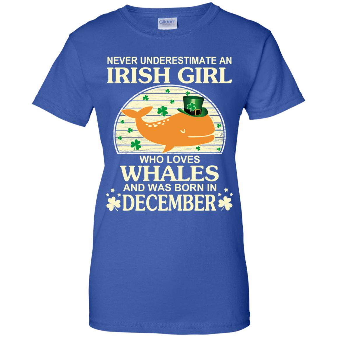 An Irish Girl Who Loves Whales And Was Born In December T-Shirts, Hoodie, Tank