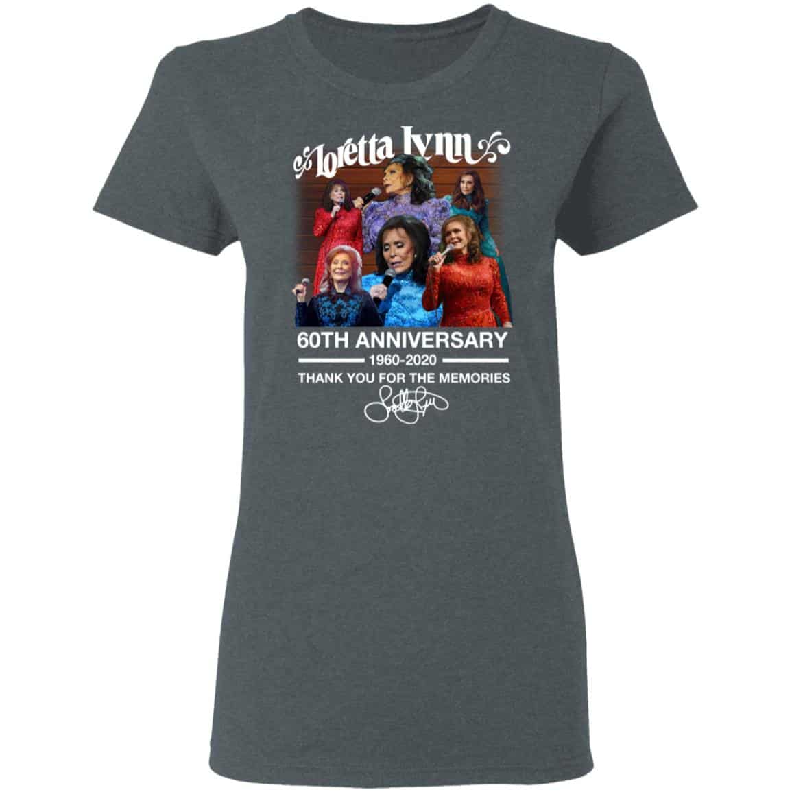 Loretta Lynn 60th Anniversary 1960 2020 Thank You For The Memories Signature Shirt, Hoodie, Tank